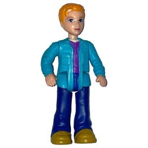 Kids Action Figure with Blue Jacket and Yellow Shoes